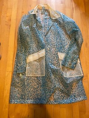 Vintage Rains x Opening Ceremony Blue Raincoat with Translucent Pockets